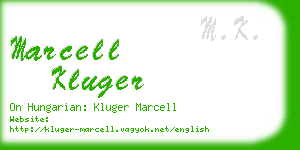 marcell kluger business card